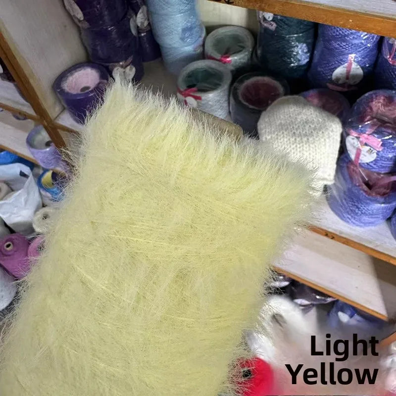 Long Hair  Fur Yarn 500g Simulation Smooth Soft Non Shedding Woolen Sweater Hat Yarn for Hand Knitting Winter Fashion