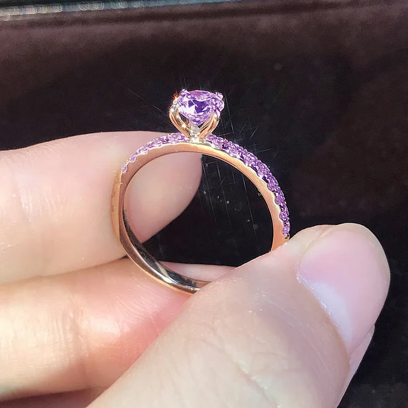 Silver Plated Engagement Ring for Women Womens