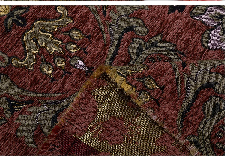 Jacquard Chenille Sofa Fabric European Style High Precision for Upholstery Home Decor Drapery Covers By Meters
