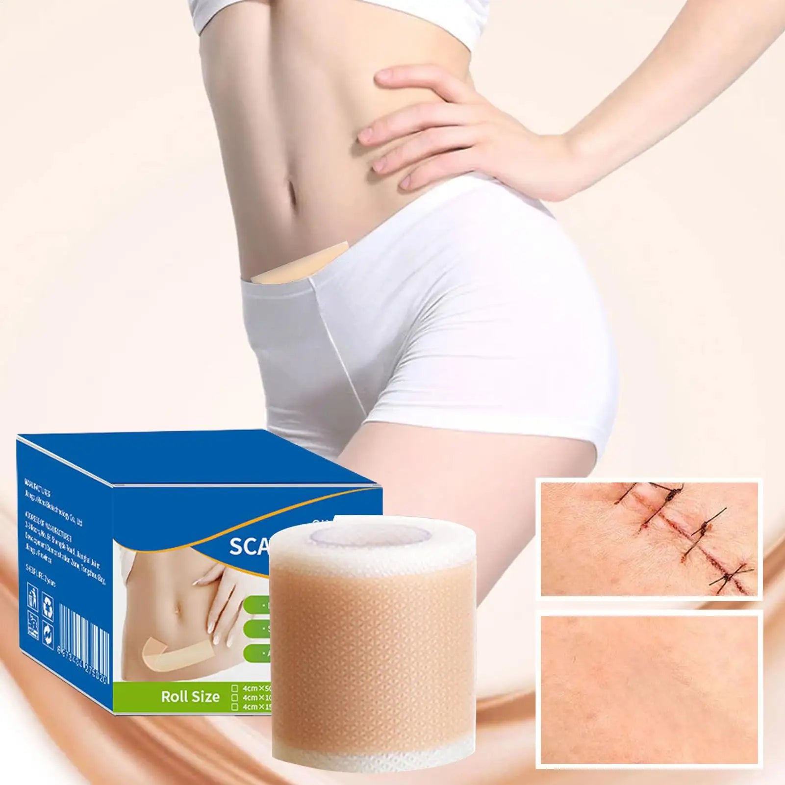 1 Roll Invisible Silicone Scar Sheets Self-Adhesive Scar Cover Tape Reusable and Effective Skin Care Strips