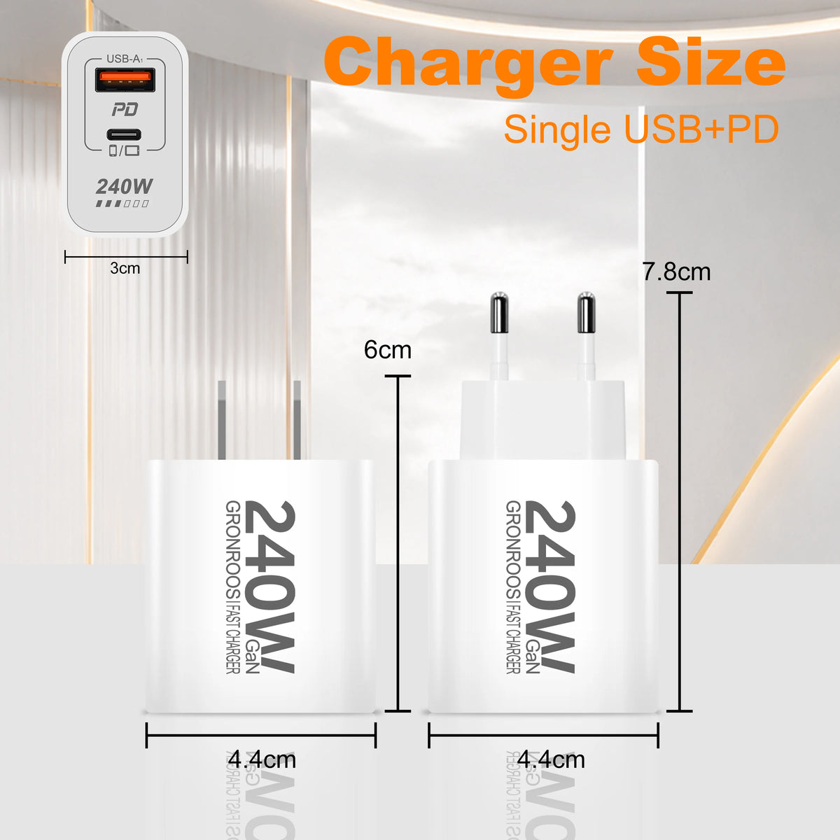 240W GaN PD USB C Charger For iPhone 17
