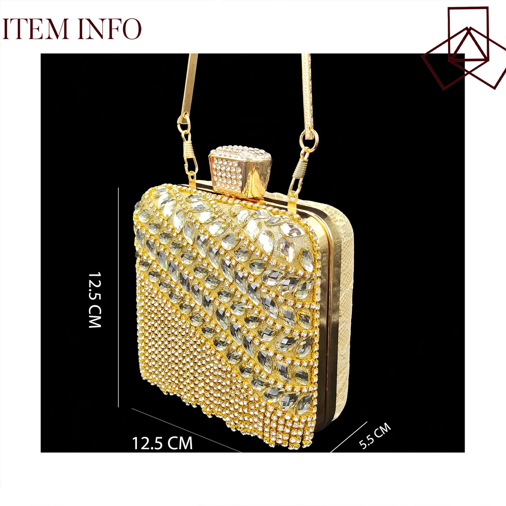 Gold Sequin Party Shoes and Handbag Set