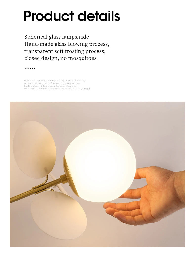 Modern Chandelier Grape Design Glass Pendant Light Indoor LED Nordic Light For Living Room Dining Hall Hotel Kitchen Island Lamp