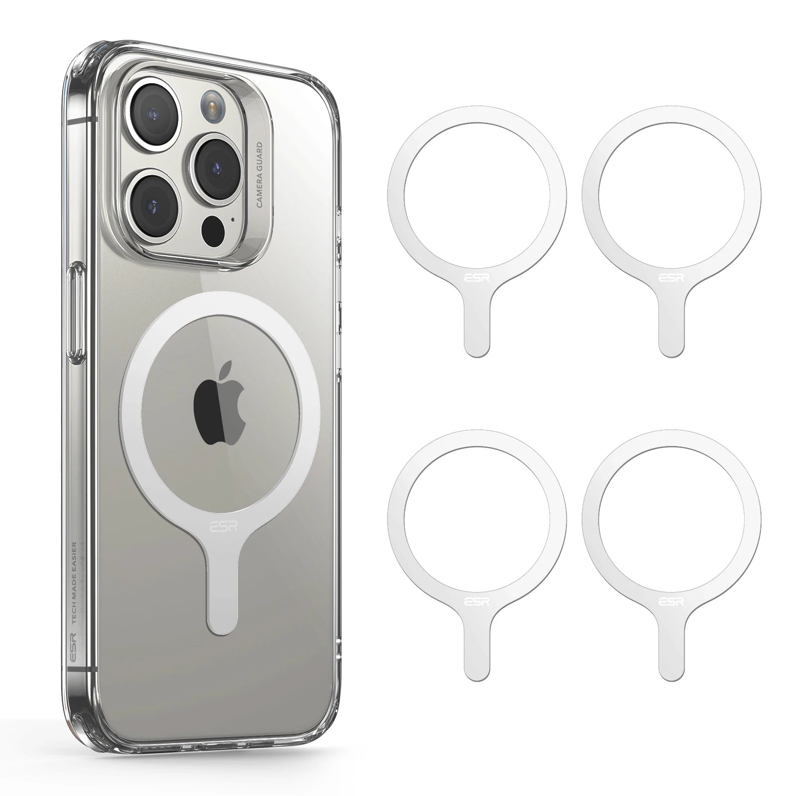 ESR for MagSafe Ring Magnet (HaloLock) Universal Magnetic Wireless Charger Kit for iPhone 17/16/15/14/13/12&Galaxy S26/25/24/23