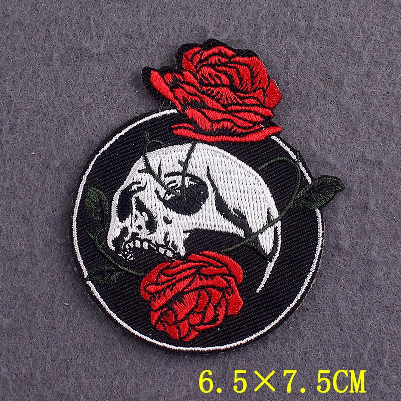 Devil Patch Iron On Patches For Clothing Thermoadhesive Patches On Clothes DIY Gothic Embroidery Patch Stripe Badges On Backpack