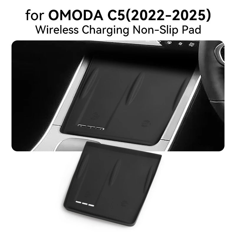 Car Anti-Slip Pad Wireless Charger Anti Dirt Silicone Pad for Chery OMODA 5 C5 Fuel 2022 2023 2024 2025 Interior Accessories