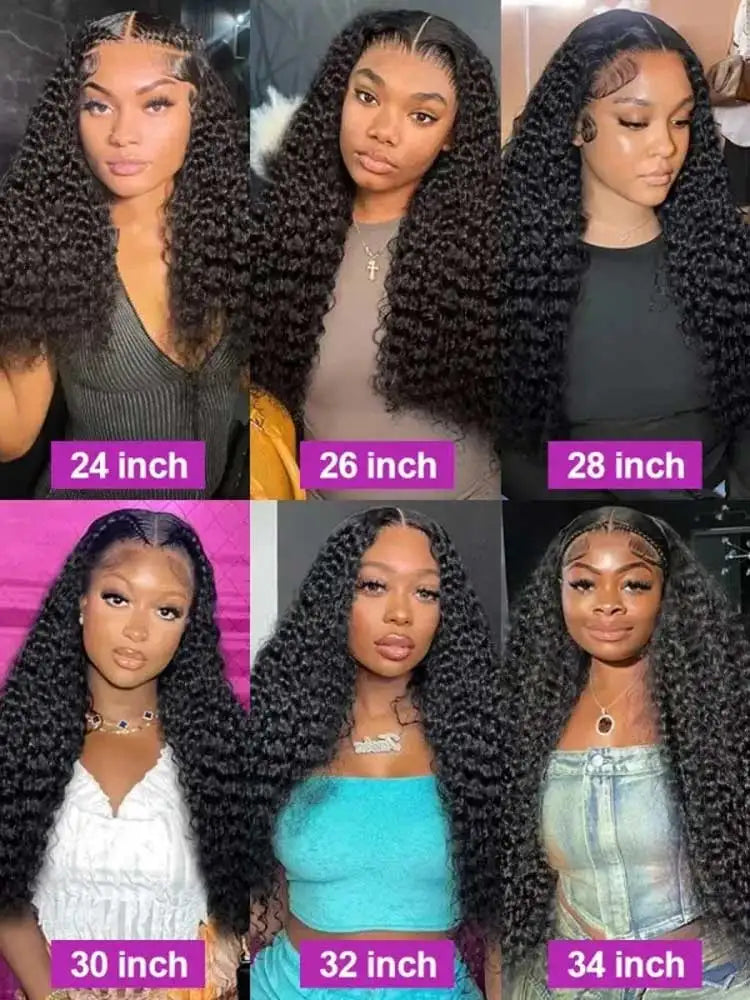 250% Density Curly Lace Front Wig, Pre-Plucked