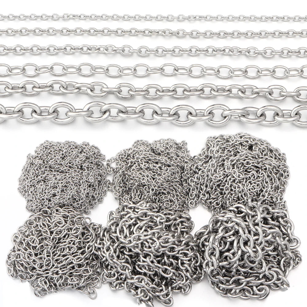 5 Yards/lot 3 4 5 6 8mm Stainless Steel