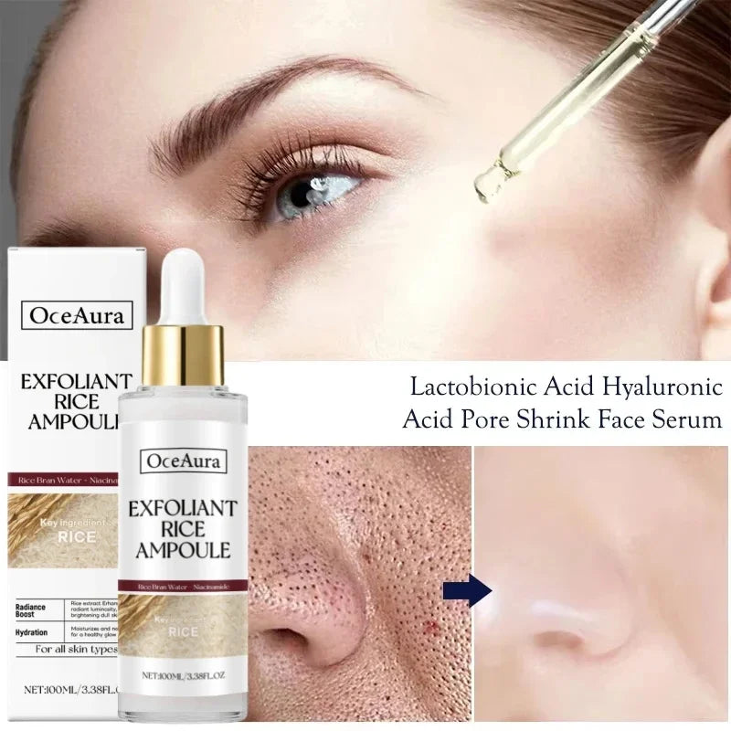 White Black Rice Exfoliating Serum Peel Shot Facial Moisturizing Soften Blackhead Removal Hydrating Shrink Pores Skin Care Korea