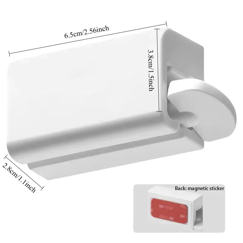 No Drill Wall Mounted Toothpaste Holder with Magnetic Sticker Bathroom Facial Cleanser Storage Rack  Toothpaste Squeezer