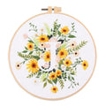 Embroidery Kit for Christmas DIY Wreath Printed Pattern Flower Cross Stitch Set Needlework Hoop Handmade Sewing Art Craft Kit