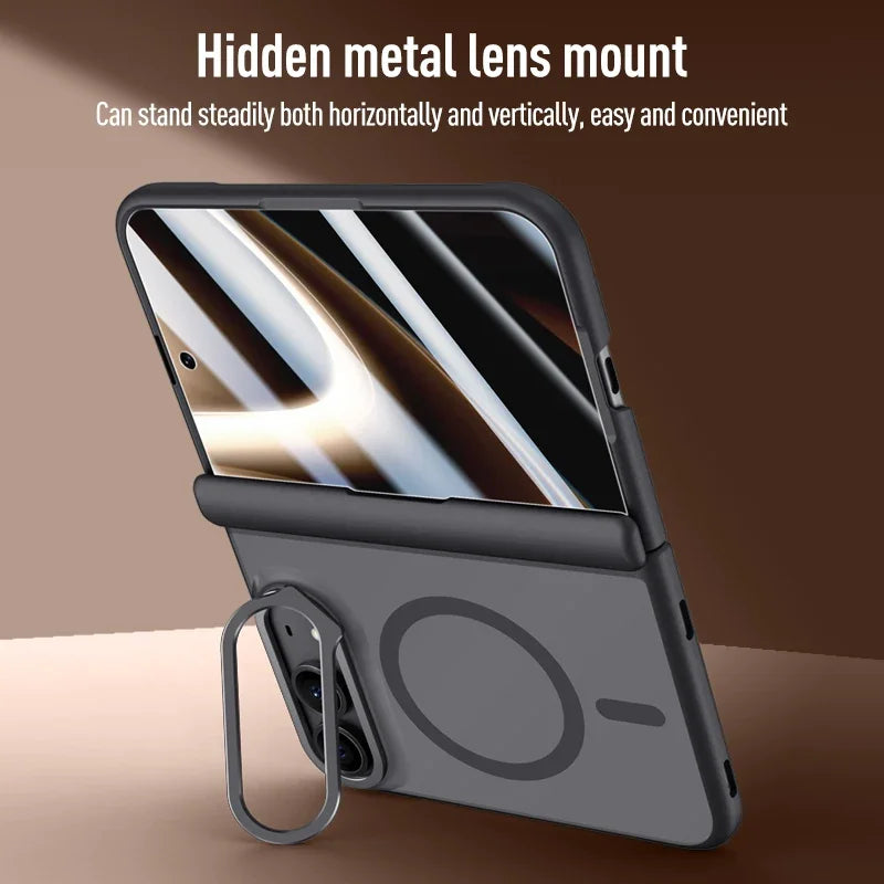 Wireless Charging Glass Film Case for Iphone DUO Best Protection Cell Phone Accessories Hinge Full Cover