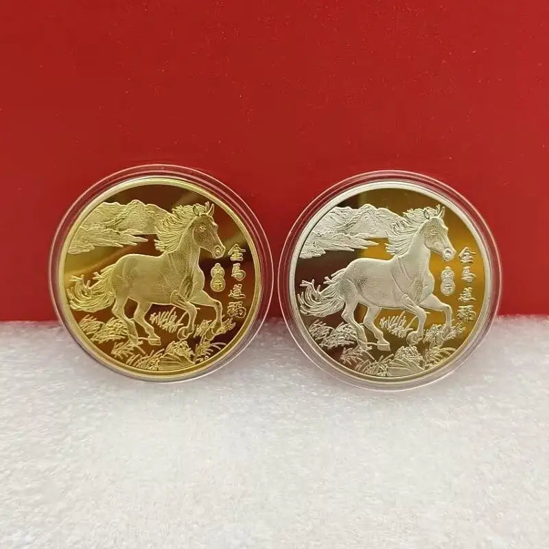 1PC  Metal Collection 2026 New Year Souvenir 40mm Chinese Coins Lucky Animal Horse Collectible Coins