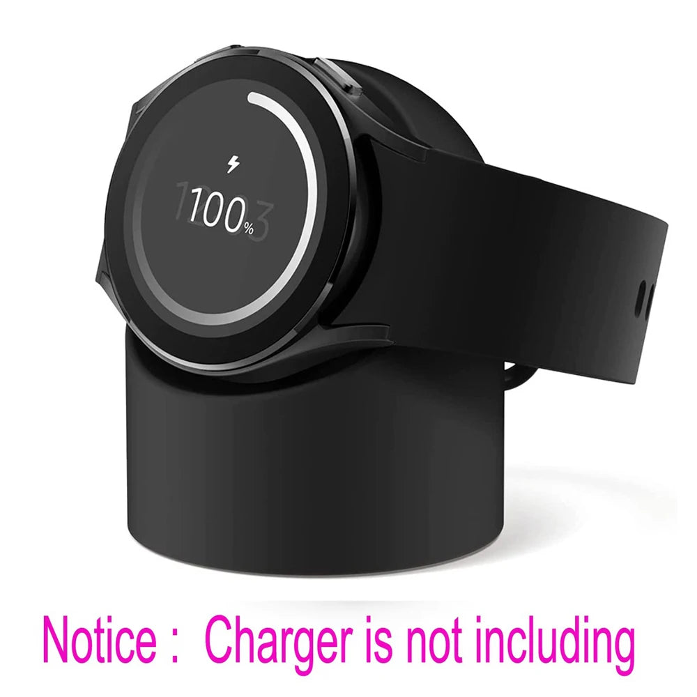 Wireless Charger Holder For Samsung Watch 7 40/44mm Charging Dock Station For Galaxy Watch 5/6 45/46mm Silicone Charger Cradle