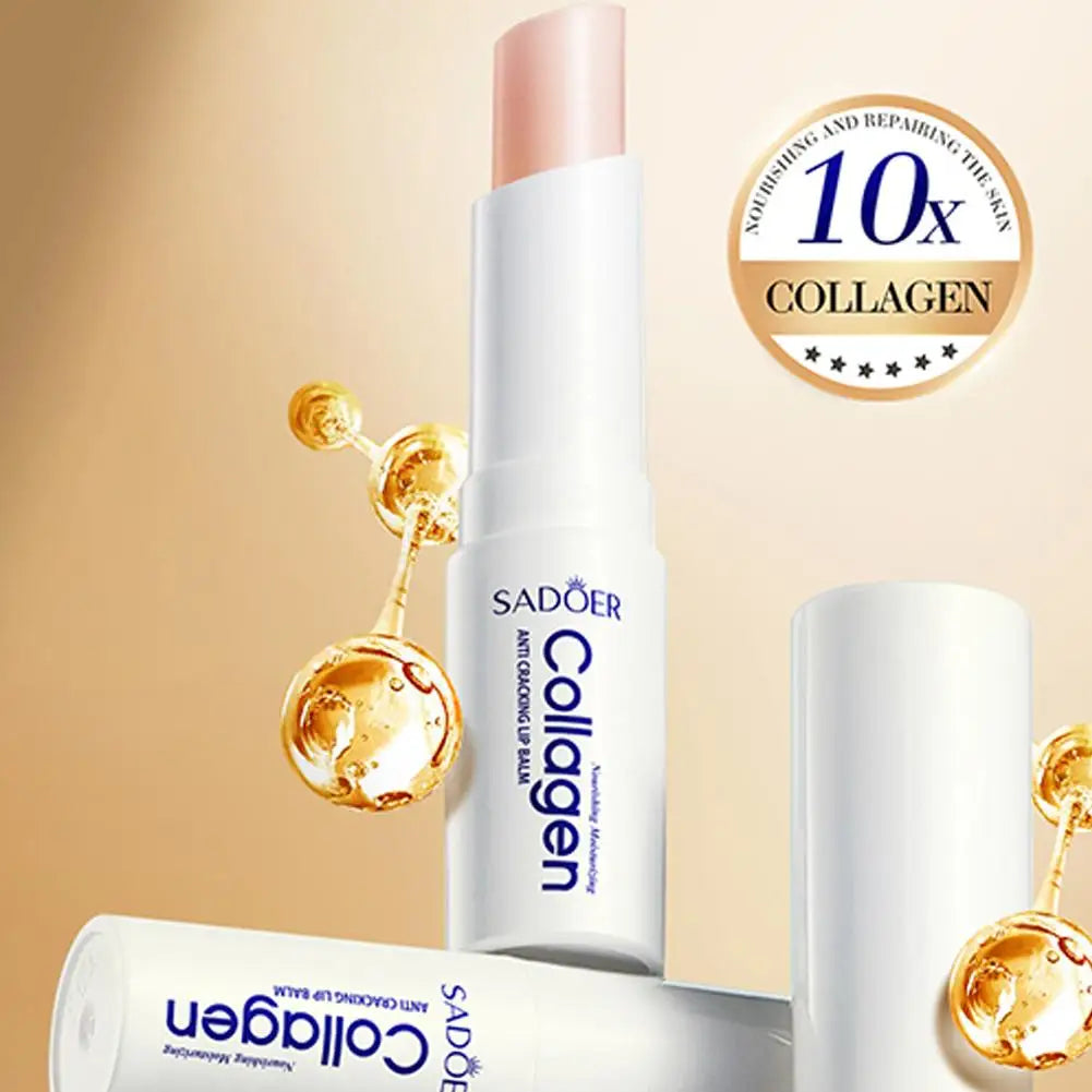 SADOER 5/10/15PCS Collagen Lip Balm Lasting Moisturizing Anti Wrinkles Hydrating Lipstick Lips Skin Care Products