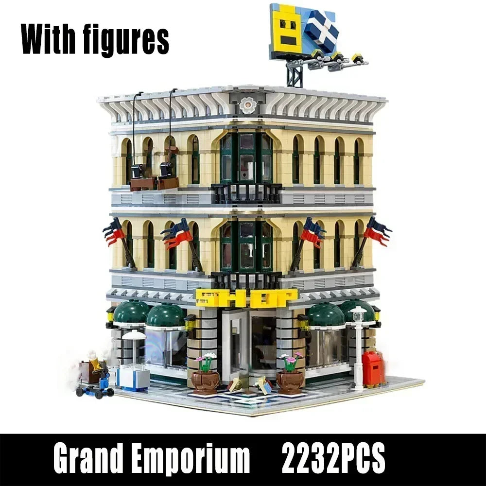 Creatoring Expert Pet Book Shop Town Hall Downtown Diner Model Moc Modular Building Blocks Brick Bank Cafe Corner Toys Parisian