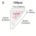100pcs/lot Disposable Pastry Bag Transparent Plastic Household Kitchen Cake Decoration Cream DIY Tools Cookie Piping Bags TMZ