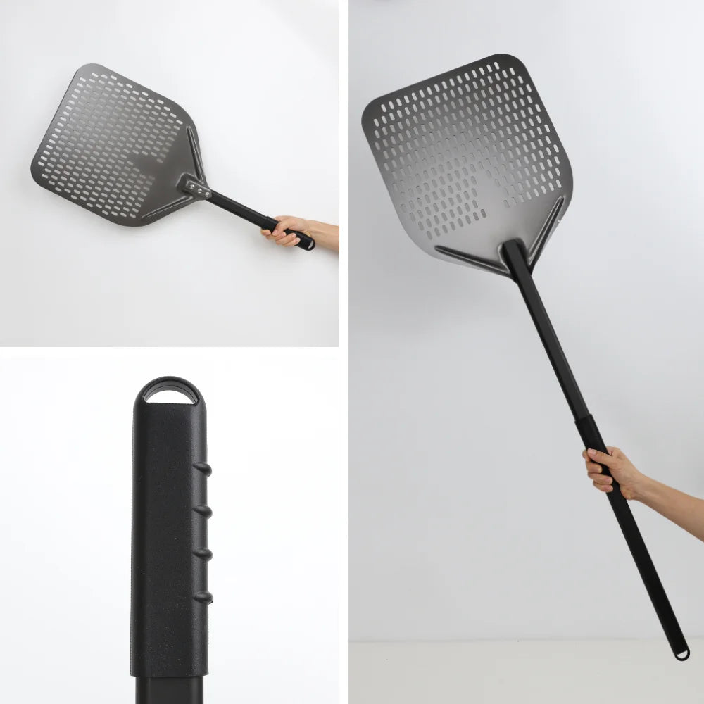 6&12 13 14  Inch Aluminum Pizza Peel Bread Paddle Pizza Oven Turning Peel Hard  Anodized Pizza  Baking Kitchen Tool Spatula