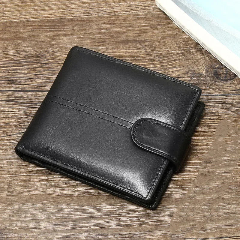 Rfid Leather Mens Wallet with Coin Pocket Designer Dollar Mens Leather Wallet with Rfid