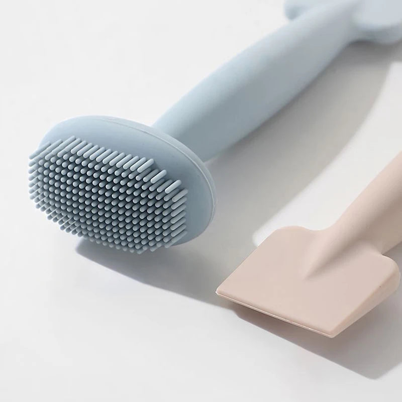 1PC Double-Headed Silicone Facial Cleansing Brush Face Mask Brushes Massage Applicatior Tool for Skin Care Face Makeup Brushes