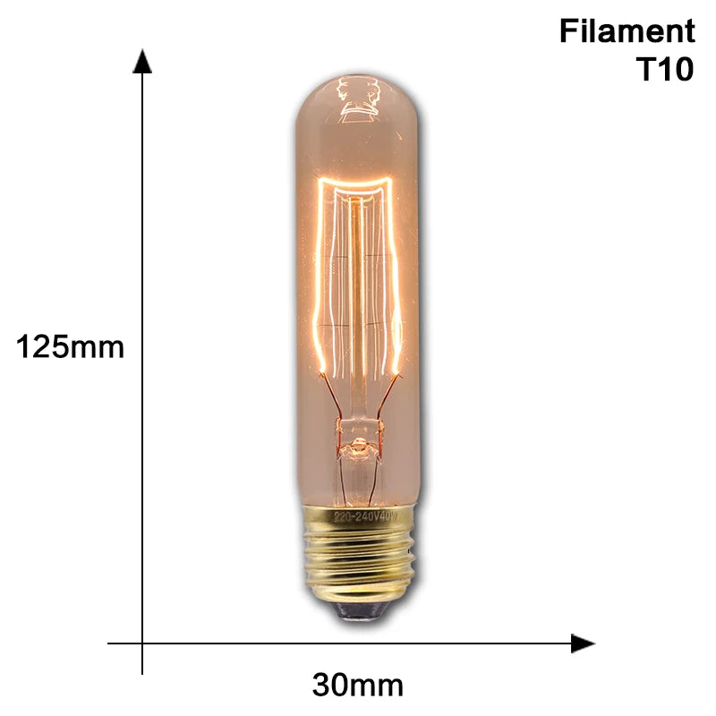 Retro Edison Light Bulb E27 40W 220V 110V Bedroom Industrial Loft Vintage Bulb For Home Decor Filament incandescent Edison Lamp