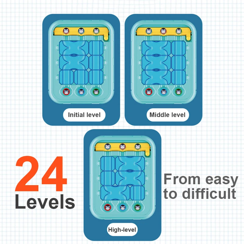Ball Maze Game Puzzle Board Game Children Education Learning Toys Reasoning Challenge Game Logical Thinking Training Ages 3+