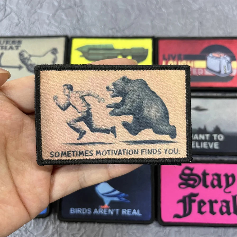 Funny Patch on Clothes Printing Stickers Tactical Equipment Military Accessory Hook and Loop Patches Backpack Appliques
