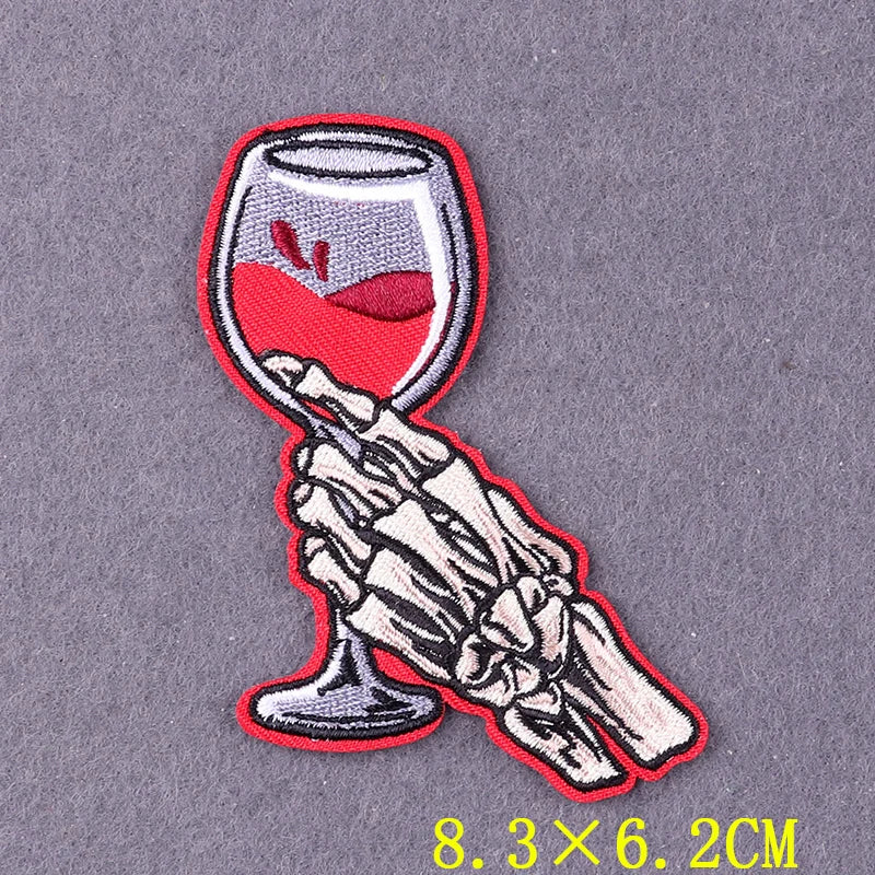 Devil Patch Iron On Patches For Clothing Thermoadhesive Patches On Clothes DIY Gothic Embroidery Patch Stripe Badges On Backpack