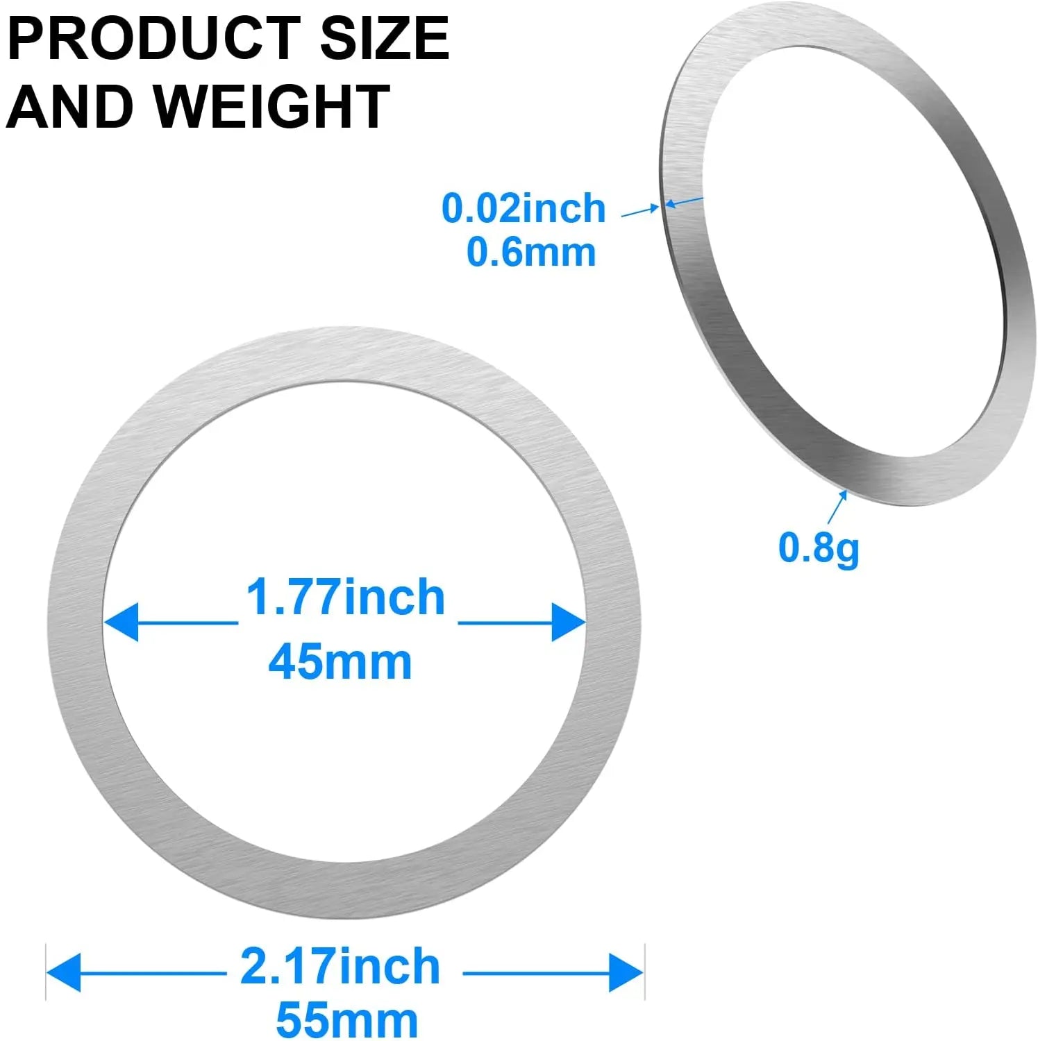 5Pcs Universal Magnetic Metal Plate Ring For Magsafe Wireless Charger Iron Sheet Sticker Magnet Car Phone Holder Accessories