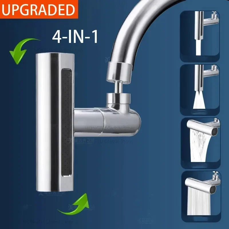 New 4 Modes Waterfall Faucet Aerator Extender Sprayer for Kitchen Sink Tap Waterfall Diffuser Water Saving Nozzle Bubbler Fit