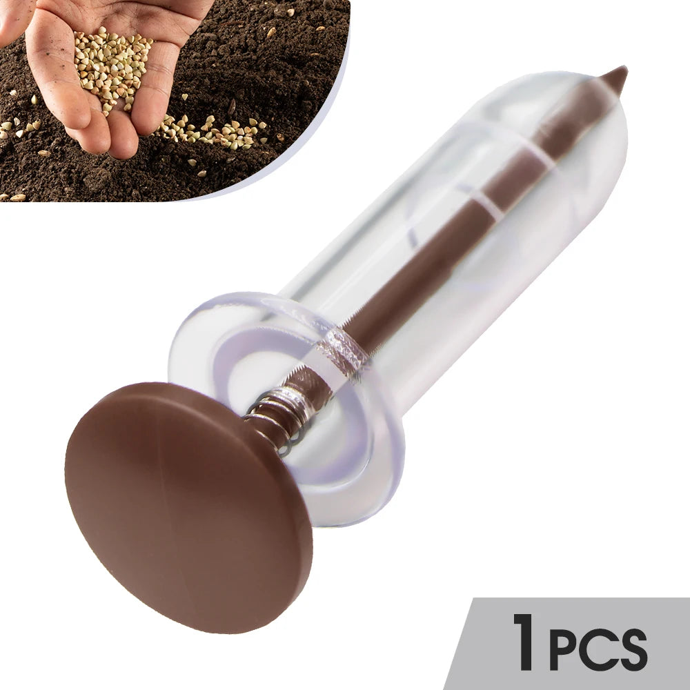 Mini Sower Hand-held Garden Sowing Supplie Tool Spring Flower Gardening Vegetable Seeding Dispenser Syringe Seeder Light Compact
