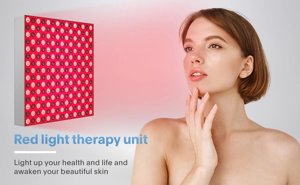 LED Red Light Therapy Panel Lamp for Facial Anti Aging Skin Care Beauty 225 LED Light Body Pain Relief Physical Therapy Tools