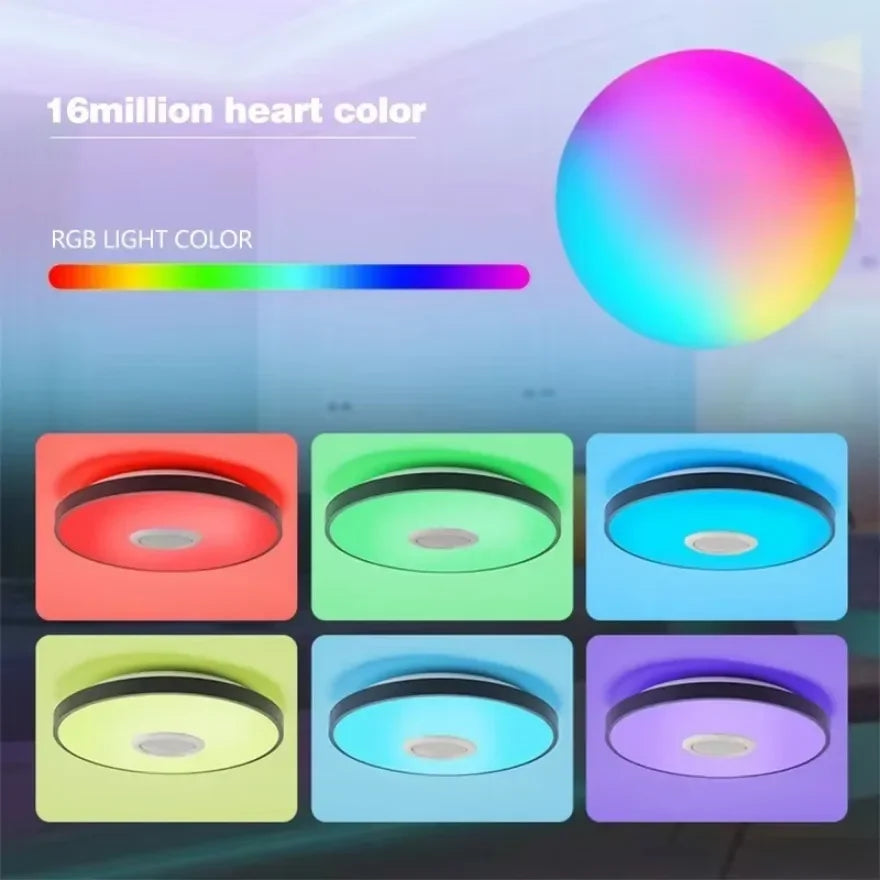 Tuya Smart Audio Ceiling Light APP Remote Control RGB Ambient Lamp Living Room Bedroom Home Decor LED Music Ceiling Lights