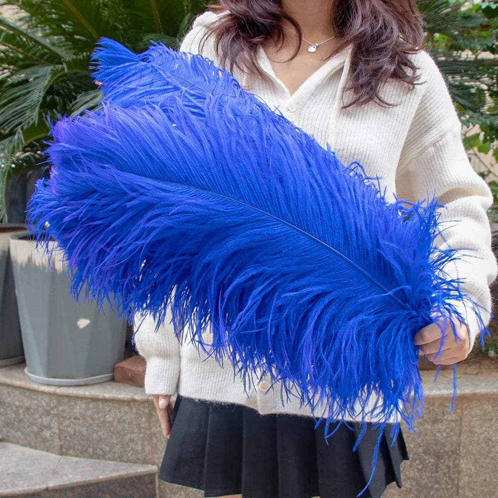 Wholesale 10PCS Natural Ostrich Feathers 15-55cm for Crafts Wedding Party Home Decor Ostrich Plumes Table Centerpiece Feather