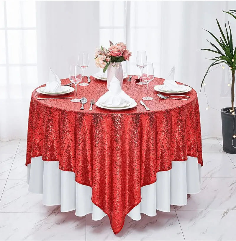 180cm Round Sequin Tablecloth  for Wedding Banquet Wedding Birthday Christmas Party Table Decoration Sequin dining table decorat