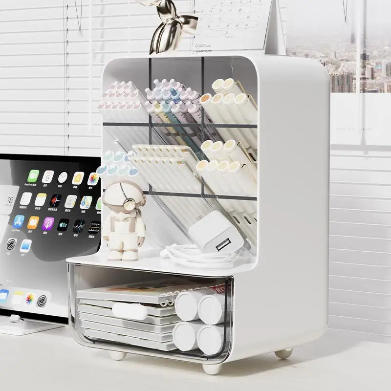 Multi-Layer Desk Organizer Large Capacity Office Accessories Slanted Insert