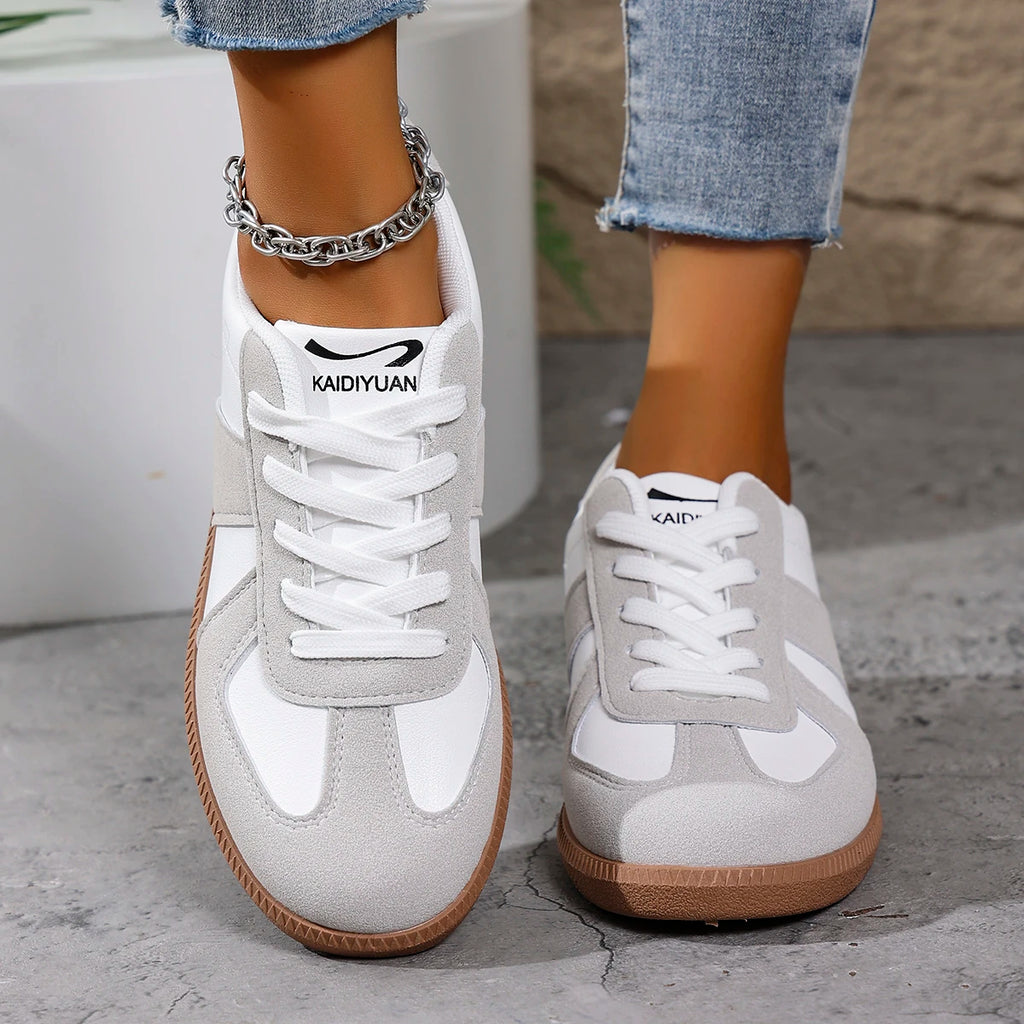 Fashion Leather Women's Casual Sneakers Breathable Woman Vulcanize Sport