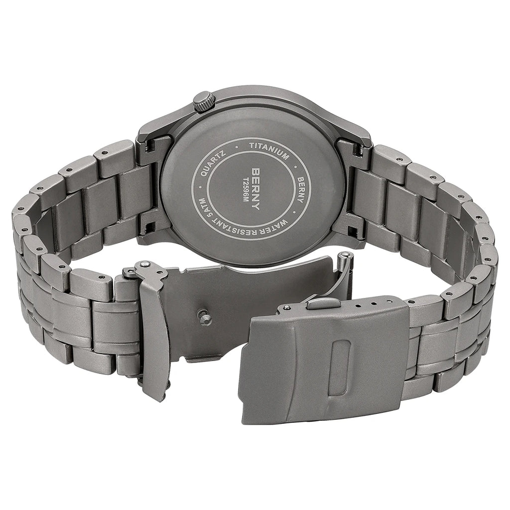 Berny Full Titanium Watches for Men Outdoor Quartz Men's