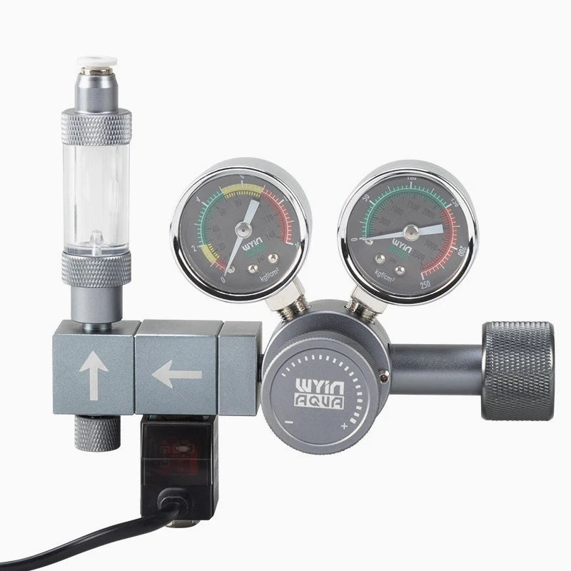  Aquarium CO2 regulator  Dual meter electromagnetic quick plug CO2 two-stage pressure reducing valve Fish tank CO2 equipment