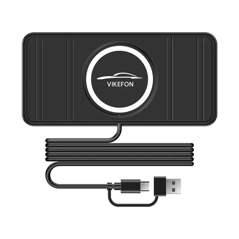30W Fast Car Wireless Charger Pad for iPhone 15 14 13 12 Samsung Huawei AirPods Phone Non-slip Quick Car Wireless Charging Stand