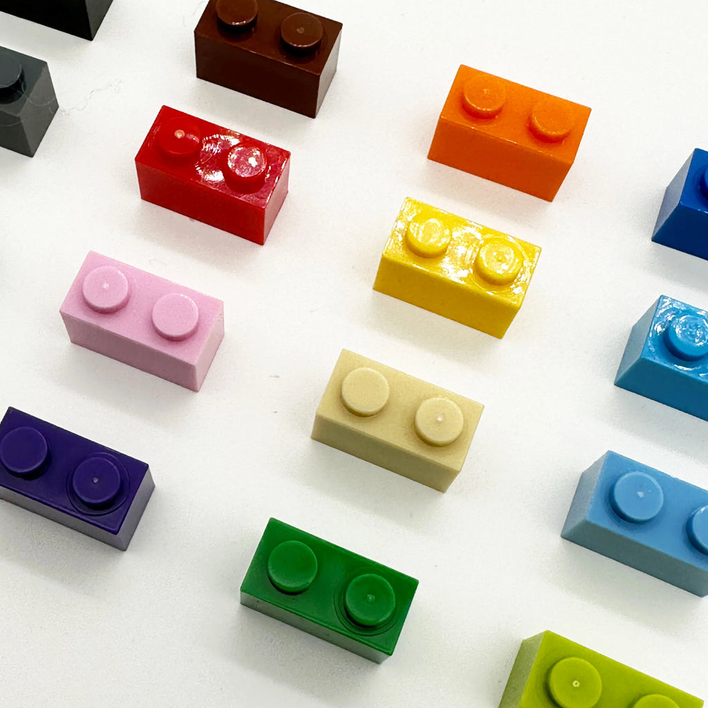 Bricks Compatible 3004 1x2 Dots DIY Building Blocks Thick