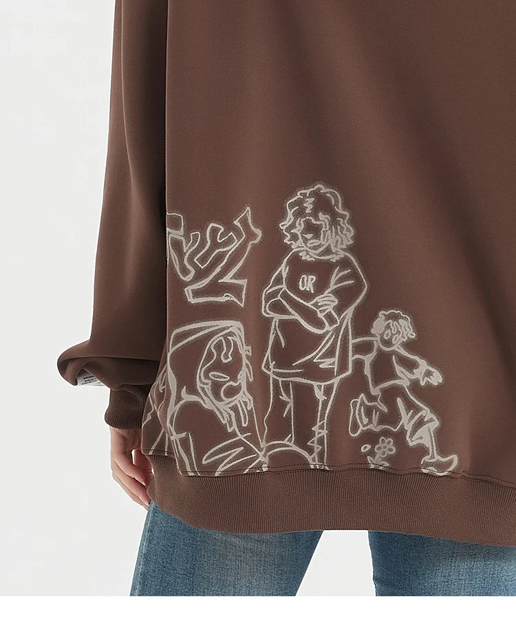 2025 Men Streetwear Pink Hoodie Sweatshirt Funny Cartoon Graphic Hoodie Autumn Harajuku Anime Hooded Pullover Hip Hop Hipster