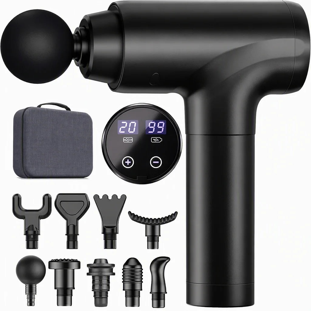 Deep Tissue Massage Gun, Handheld Muscle Massager, Gifts for Men Back Neck Massager, FSA Eligible HSA, Silent Percussion Massage Gun with Carrying Case, Gift for Parents, Gym Office Travel