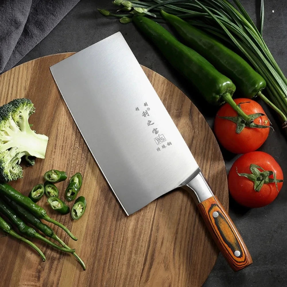 Stainless Steel Kitchen Cleaver Knife Dual-purpose Slicing Chopping Knife Stainless Chef's Slicing Knives coltello tascabile