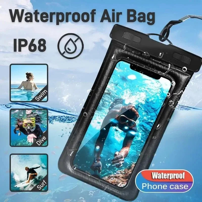 Waterproof Phone Case Swimming Floating Airbag Mobile Phone Bag