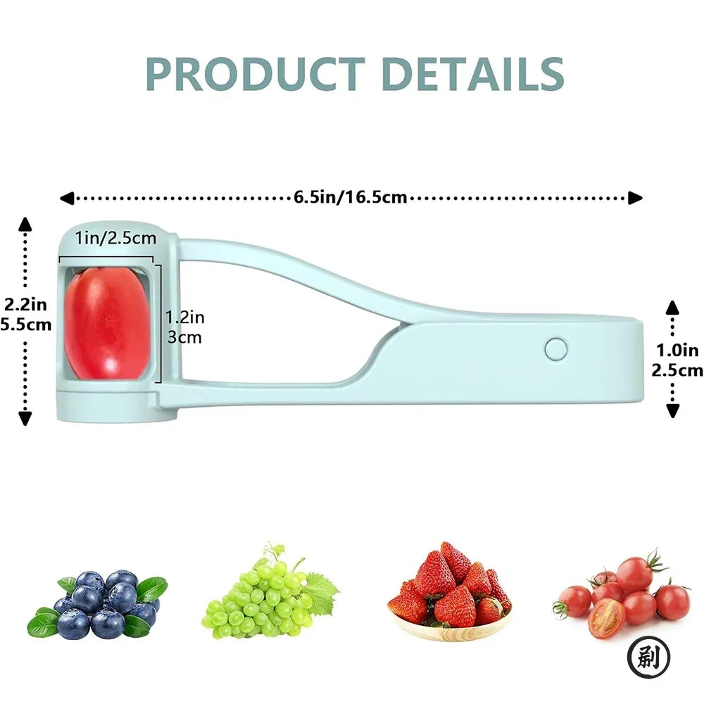 Grape & Tomato Cutter – One Second Quarter Slicer for Toddlers, Strawberry, Cherry Tomato, Kitchen Tool