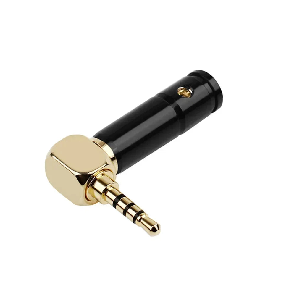 Audio Plug Jack 2.5mm 3/32 2.5 Earphone Connector 4 Pole 90 Degree Bend For Soldering Consumer Electronics Speaker Terminal