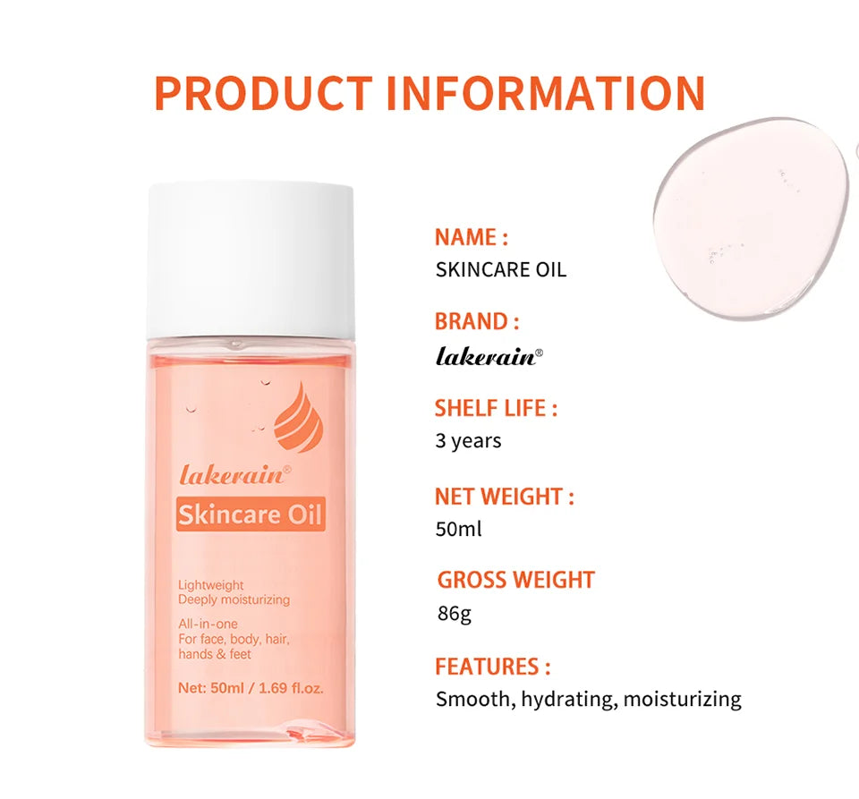 Bio Skincare Body Oil Face Body Moisturizer Improve Hair Health Fade Scars Vitamin A Vitamin E Oil Exfoliate Skin Care