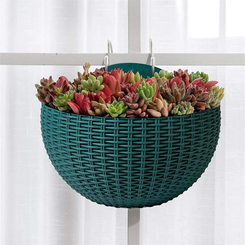 Flower Pot Exquisite Wall-mounted Plastic Wall Hanging Basket Flowerpot for Outdoor Garden Balcony Planter Bucket Home Decor New