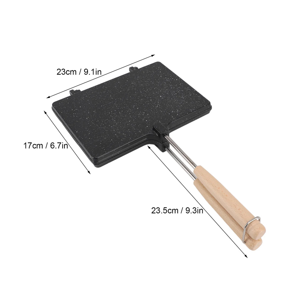 Hand Sandwich Maker Multifunctional Double Sided Prevent Stick Hand Toaster Sandwich Maker Frying Pan for Home Breakfast